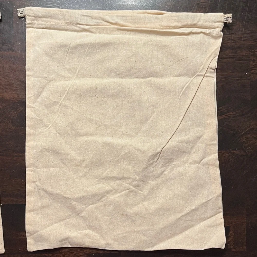 Set of 2 Tory Burch Drawstring Cotton Dust Bags, Approx 12” Wide x 14.5” Tall